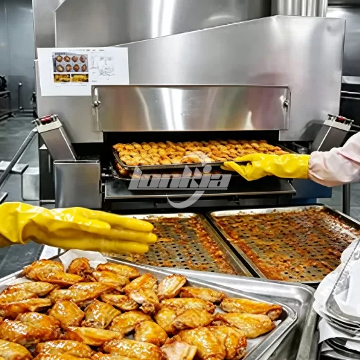 Линия по переработке мяса: варка на пару, запекание и жарка