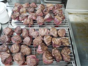 Технологическая линия для жарки и запекания мяса на пару