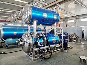 Горизонтальная автоклавная машина с водяным распылением